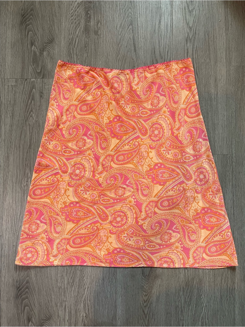 Vtg New York and company silk paisley fairy midi skirt